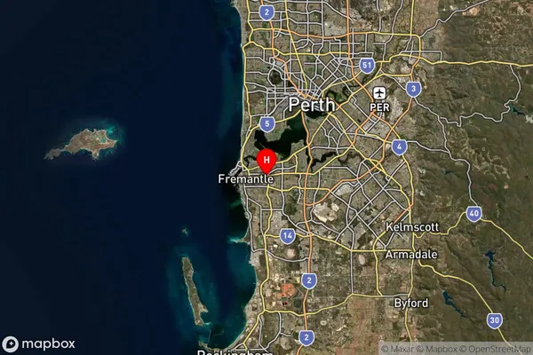 Palmyra Dc,Western Australia Satellite Map