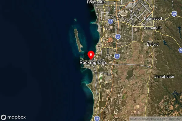 Rockingham Dc,Western Australia Satellite Map