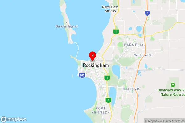 Rockingham Dc,Western Australia Area Map