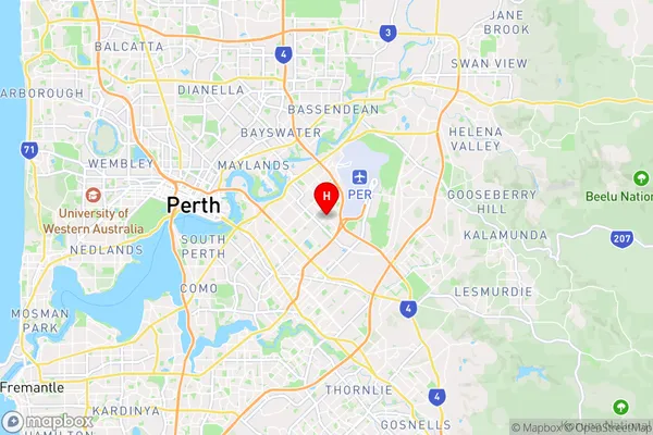 Cloverdale,Western Australia Area Map