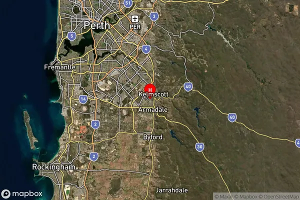 Kelmscott Dc,Western Australia Satellite Map