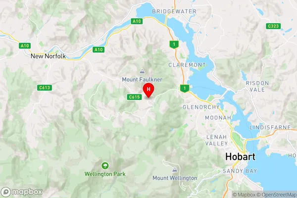 Glenlusk,Tasmania Area Map