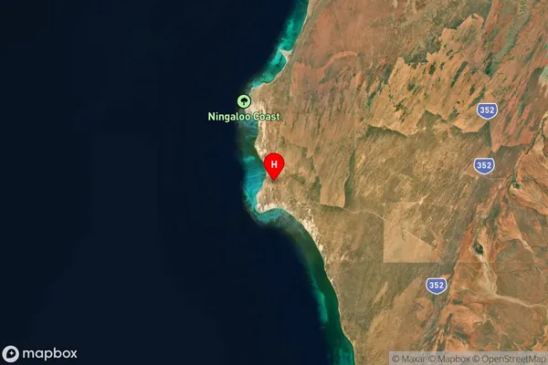 Ningaloo,Western Australia Satellite Map