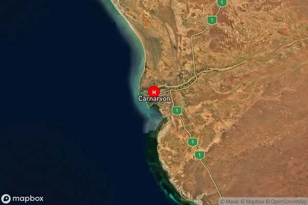 South Carnarvon,Western Australia Satellite Map