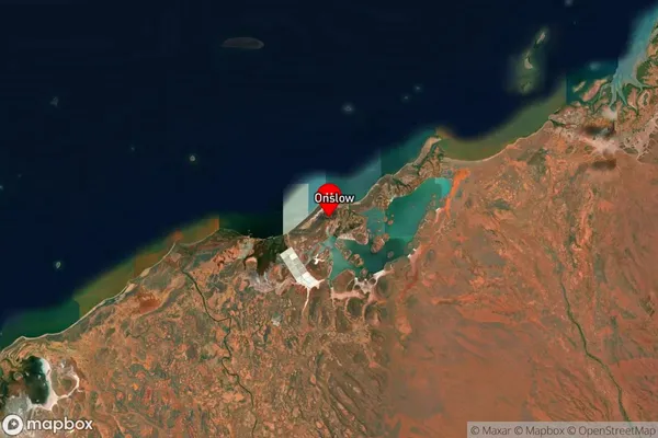 Onslow,Western Australia Satellite Map