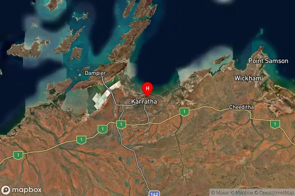 Bulgarra,Western Australia Satellite Map