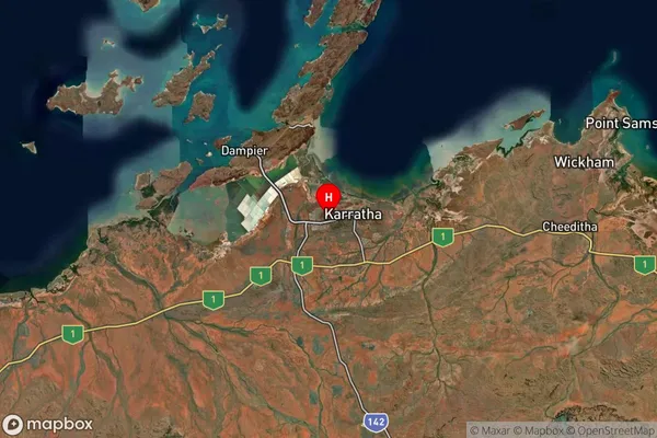 Millars Well,Western Australia Satellite Map