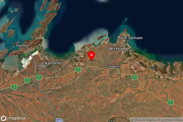 Mount Anketell,Western Australia Satellite Map