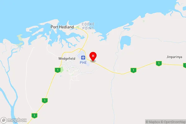 Port Hedland,Western Australia Area Map