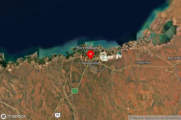 Wedgefield,Western Australia Satellite Map