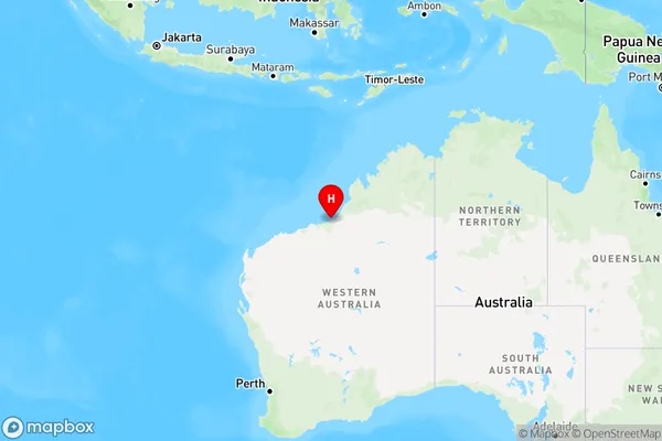 Eighty Mile Beach,Western Australia Region Map