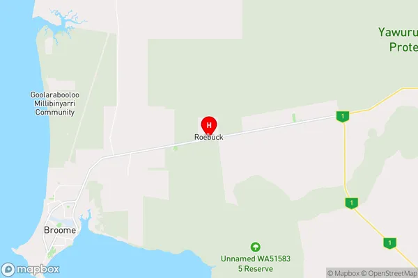 Roebuck,Western Australia Area Map