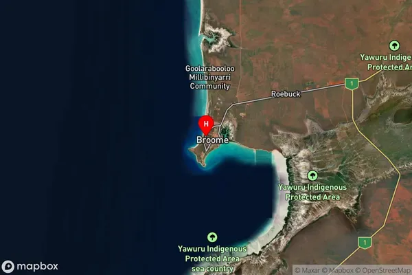 Cable Beach,Western Australia Satellite Map