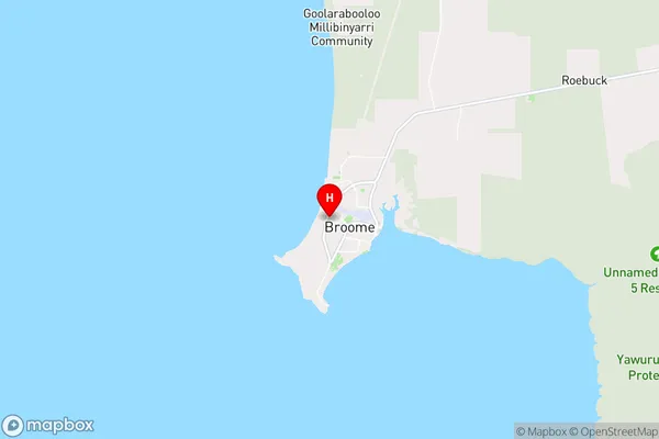 Cable Beach,Western Australia Area Map