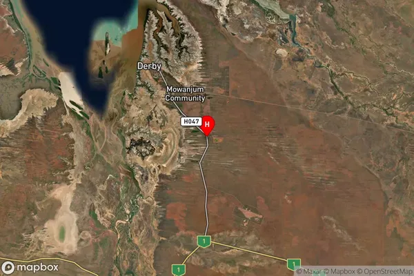 Derby,Western Australia Satellite Map