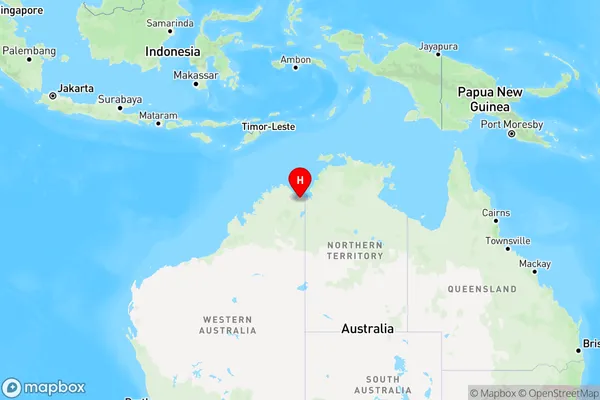 Cambridge Gulf,Western Australia Region Map