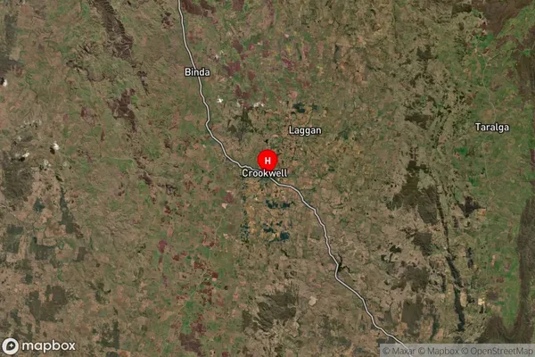 Crookwell,New South Wales Satellite Map