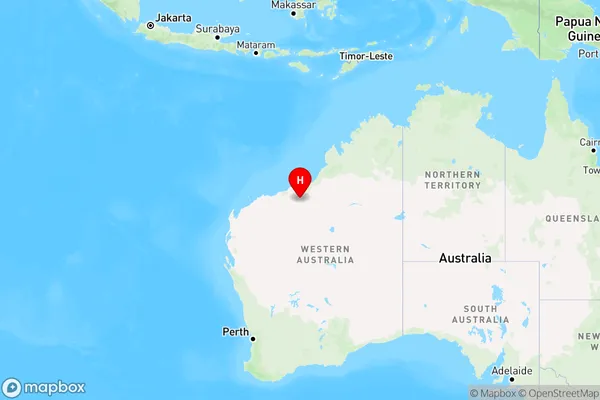 Marble Bar,Western Australia Region Map