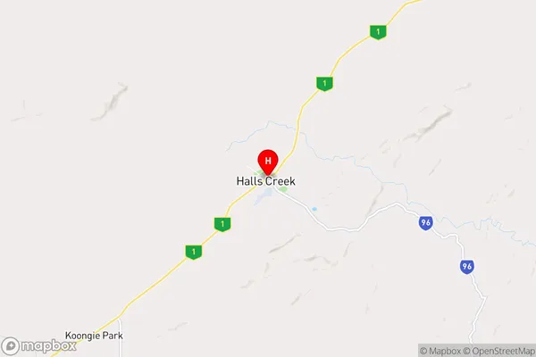 Halls Creek,Western Australia Area Map