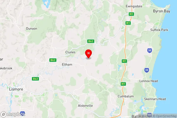 Booyong,New South Wales Area Map