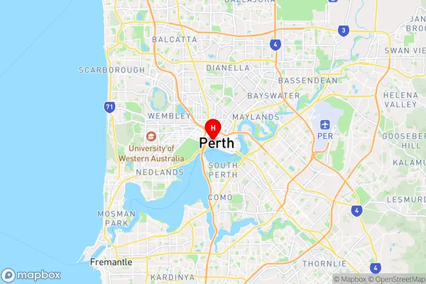 Perth St Georges Tce,Western Australia Area Map