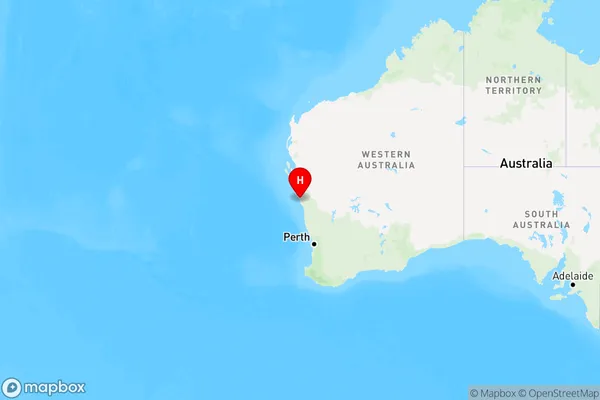 Oakajee,Western Australia Region Map