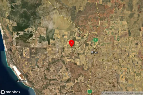 West Binnu,Western Australia Satellite Map