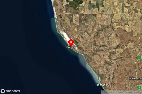 Gregory,Western Australia Satellite Map