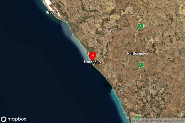 Horrocks,Western Australia Satellite Map