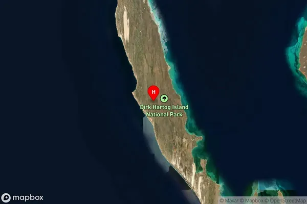 Dirk Hartog,Western Australia Satellite Map