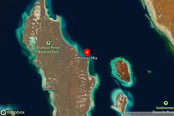 Monkey Mia,Western Australia Satellite Map