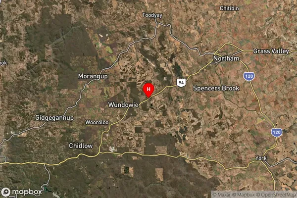 Bakers Hill,Western Australia Satellite Map