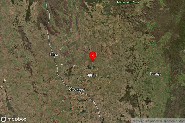 Laggan,New South Wales Satellite Map