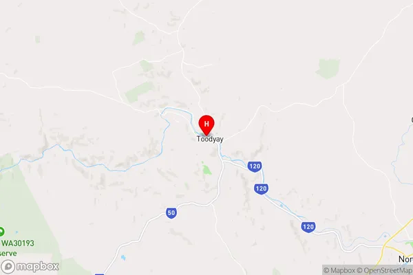 Toodyay,Western Australia Area Map