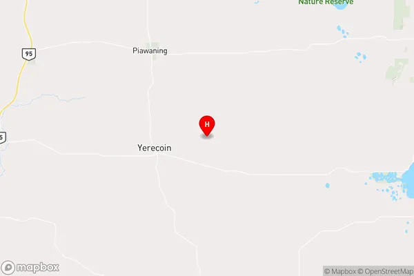 Yerecoin,Western Australia Area Map