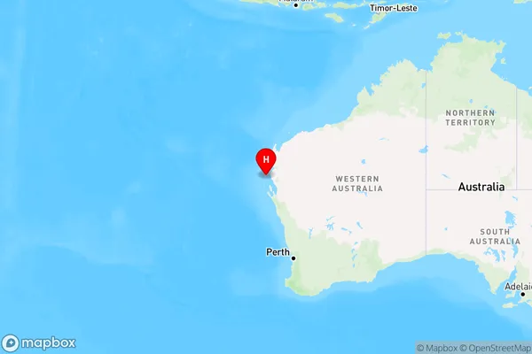 Bernier Island,Western Australia Region Map