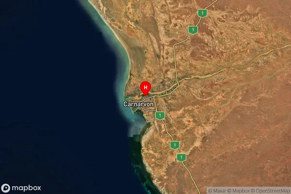 East Carnarvon,Western Australia Satellite Map