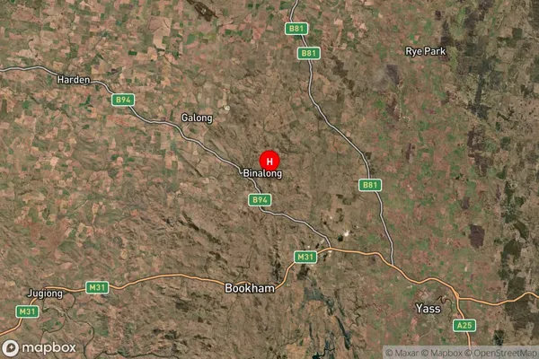 Binalong,New South Wales Satellite Map