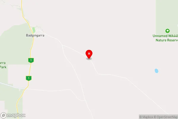 Badgingarra,Western Australia Area Map