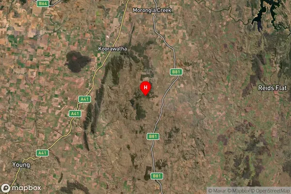 Godfreys Creek,New South Wales Satellite Map