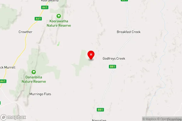 Godfreys Creek,New South Wales Area Map