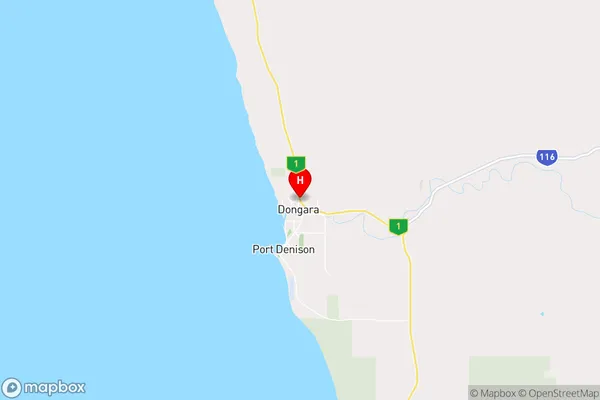 Dongara,Western Australia Area Map