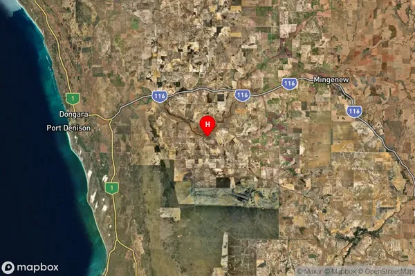 Milo,Western Australia Satellite Map