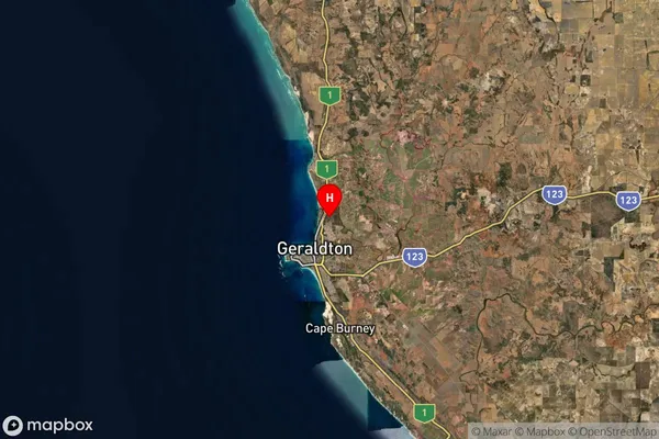 Spalding,Western Australia Satellite Map