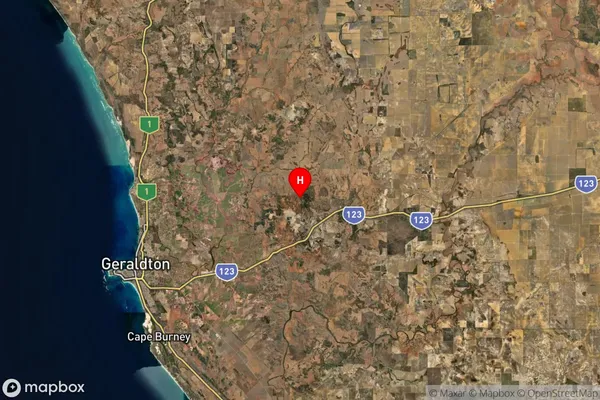 East Chapman,Western Australia Satellite Map