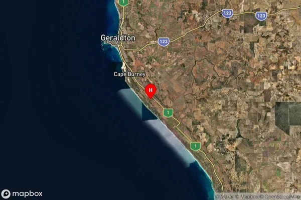 Greenough,Western Australia Satellite Map