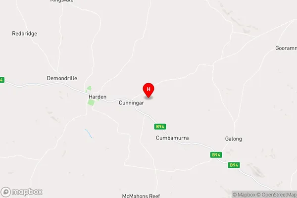 Cunningar,New South Wales Area Map