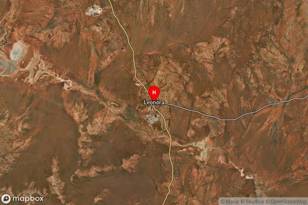 Leonora,Western Australia Satellite Map