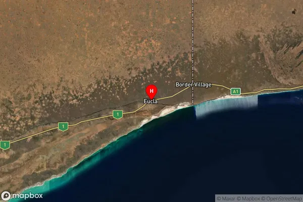 Eucla,Western Australia Satellite Map