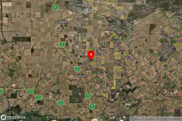 Gibson,Western Australia Satellite Map